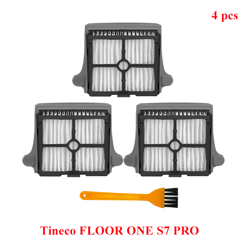 Accessories For Tineco FLOOR ONE S7 PRO Spare Soft Roller Brush HEPA Filter Cordless Vacuum Cleaner Parts Replacement Kit: Chocolate