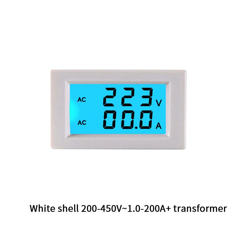 1pcs black white AC voltage and current meter Digital display 220V380V100A voltage and current detection dual display D85-2042A: W 200-450V 200A