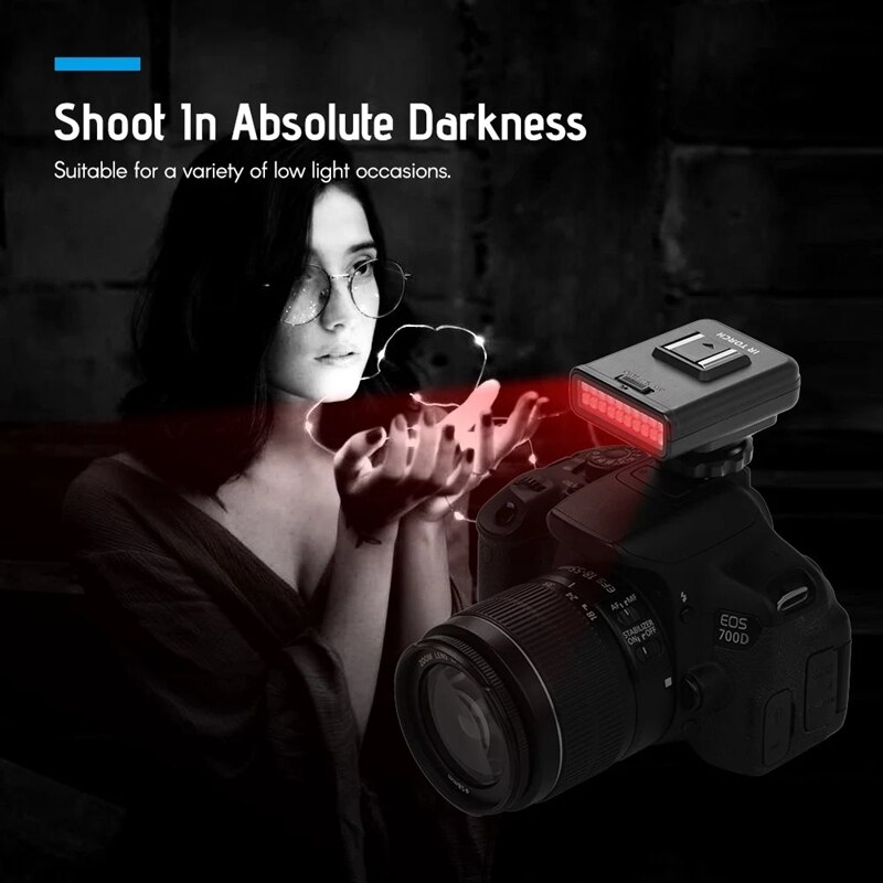 AM05-ORDRO LN-3 Studio IR LED Light USB Rechargeable Infrared Night Vision Infrared Illuminator for DSLR Camera Photography Ligh