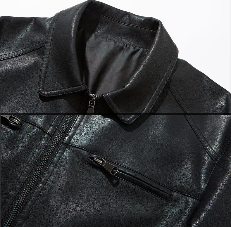 Mænd split læder jakke herre vinter outwear biker lynlås motorcykel læder jakke mandlige hip hop punk jakker