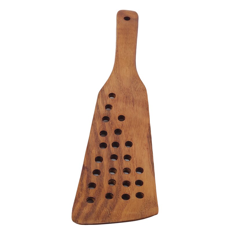 No-Stick Wooden Spatula Turner Fried Shovel Natural Bamboo Wood Cooking Kitchen Dining Mixing Cooking Tool