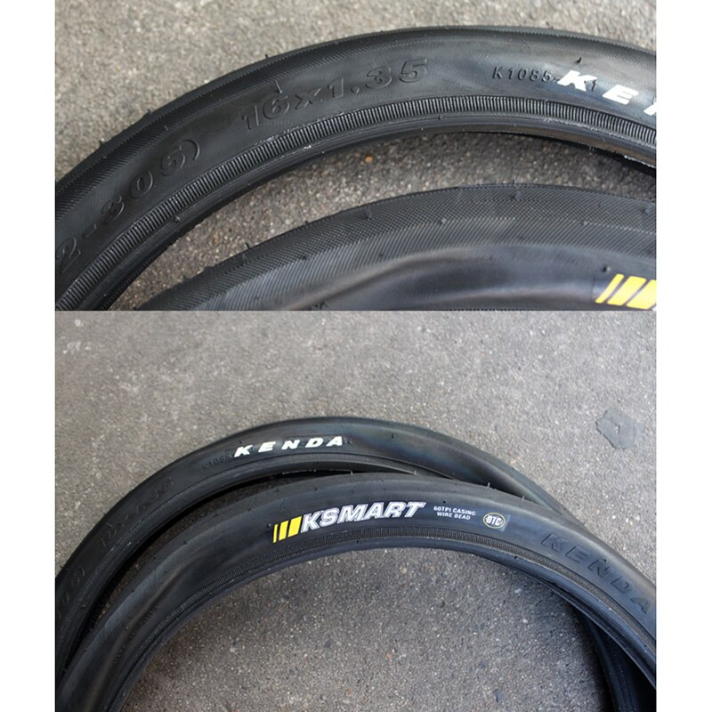 KSMART-neumáticos de ciclismo K1085 de 14 ", 16" x 1,35, 254, 305, 60TPI, delgados, para bicicletas plegables FNHON, 1 unidad