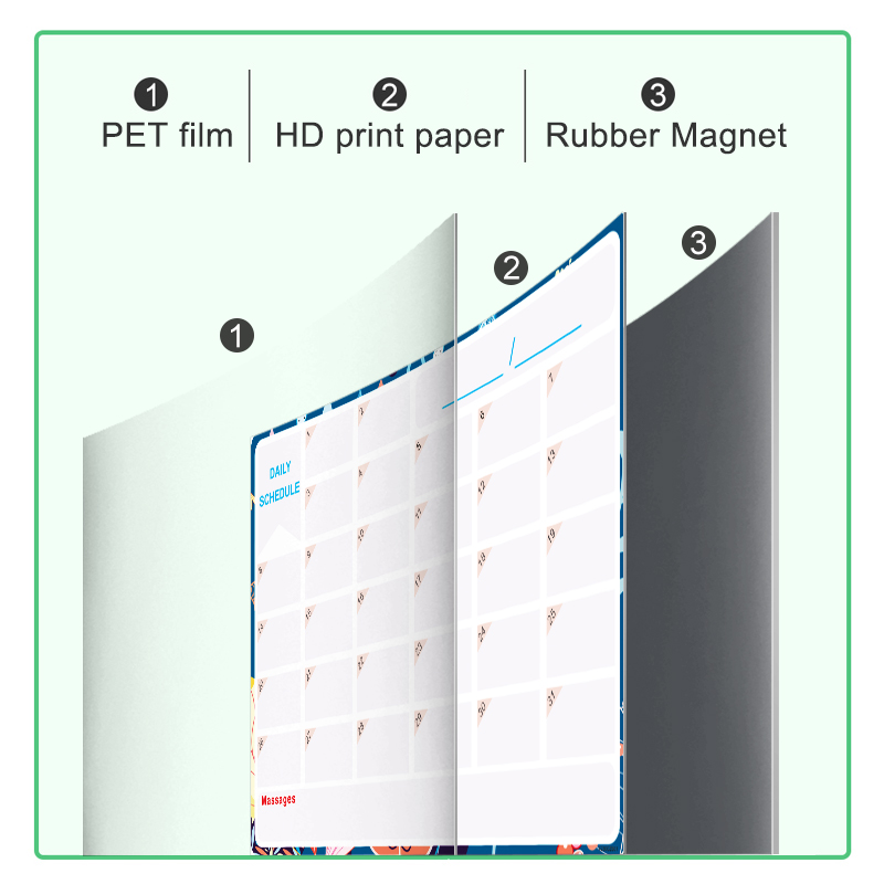 Magnetic Monthly Daily Schedule Calendar Reusable Erasable Fridge Magnets Whiteboard Sticker Message Board Home Office School