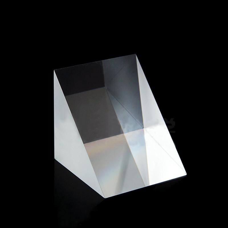 50x50x50mm Optical Glass Triangular Prisms Lsosceles K9 Prism Physics Refractor Light Spectrum Optics