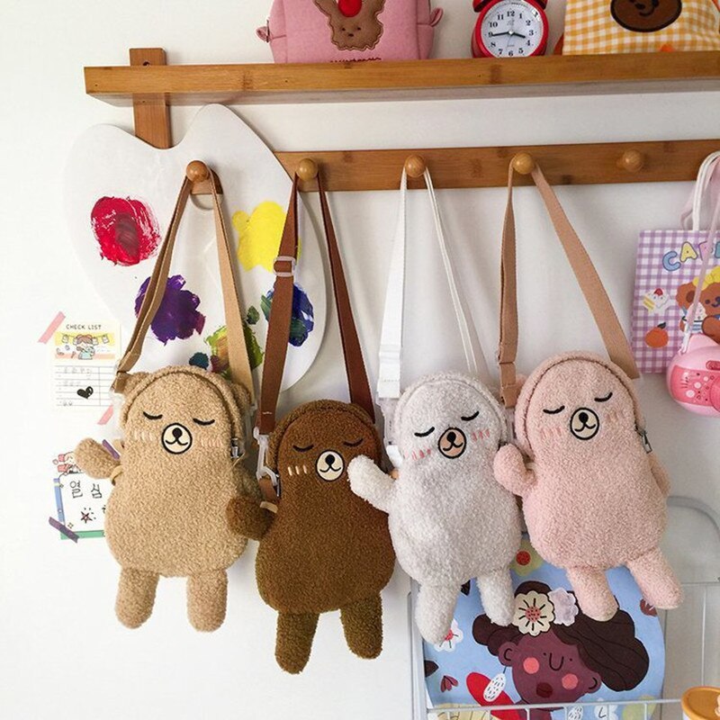 Bont Beer Tas Vrouwen Dames Winter Warm Crossbody Tassen Beroemde Leuke Shoudler Tas