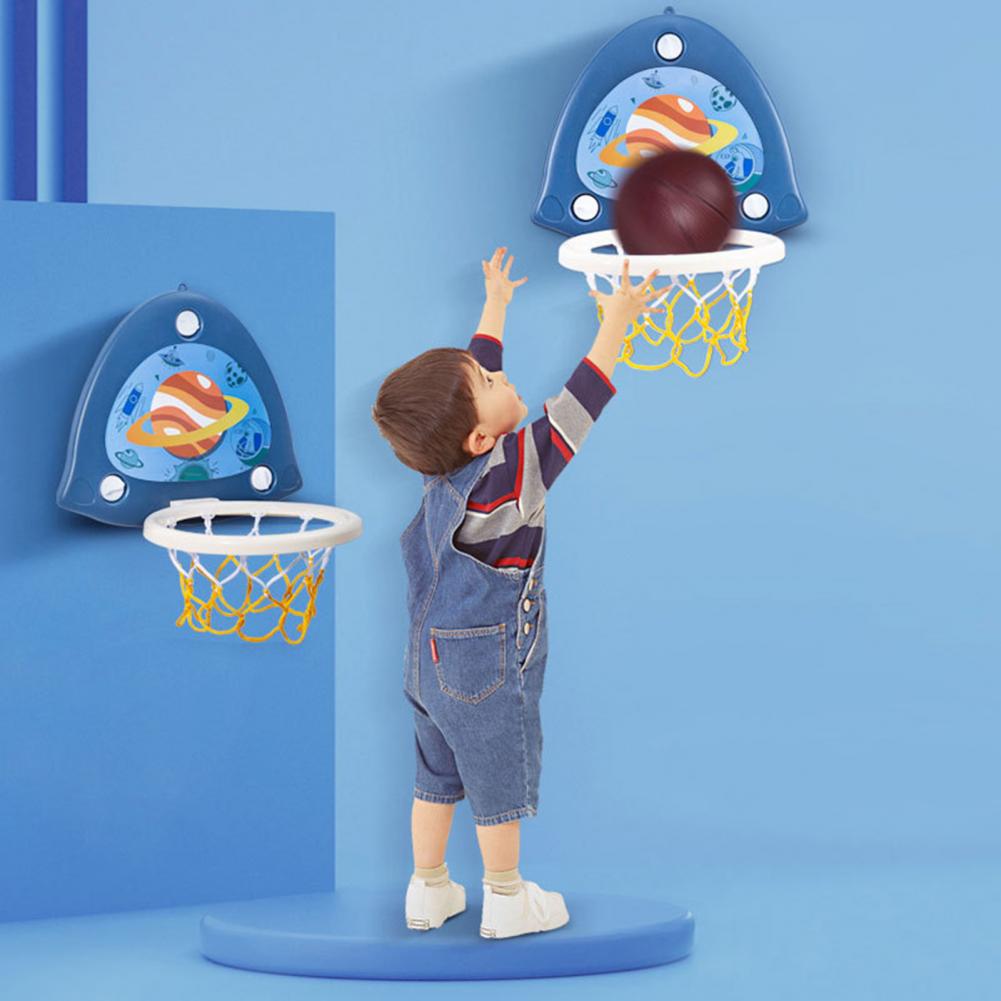 Basketball Hoop Kit High Elastic Ball Basketball Hoop Set Tear Resistant Compact Safe Folding Kid Basketball Kit