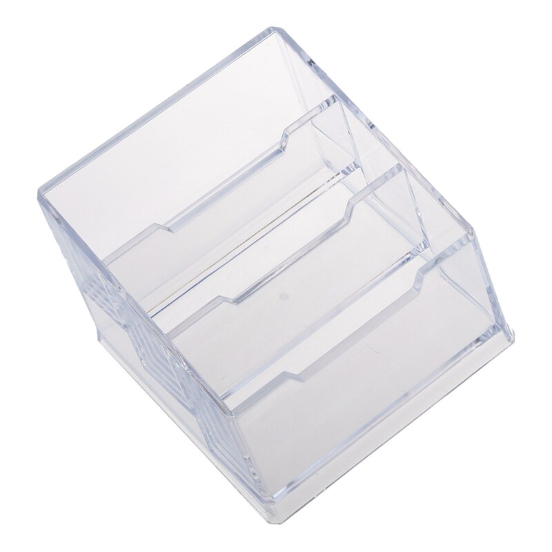 Plastic 3-Tier Clear Business Card Stand Holder