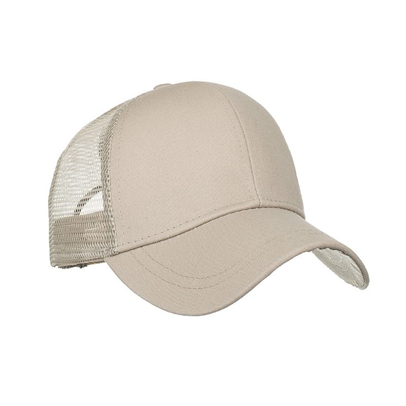 Outdoor Sunshade Ponytail Baseball Cap Women Messy Bun Tennis Hat Adjustable Cap