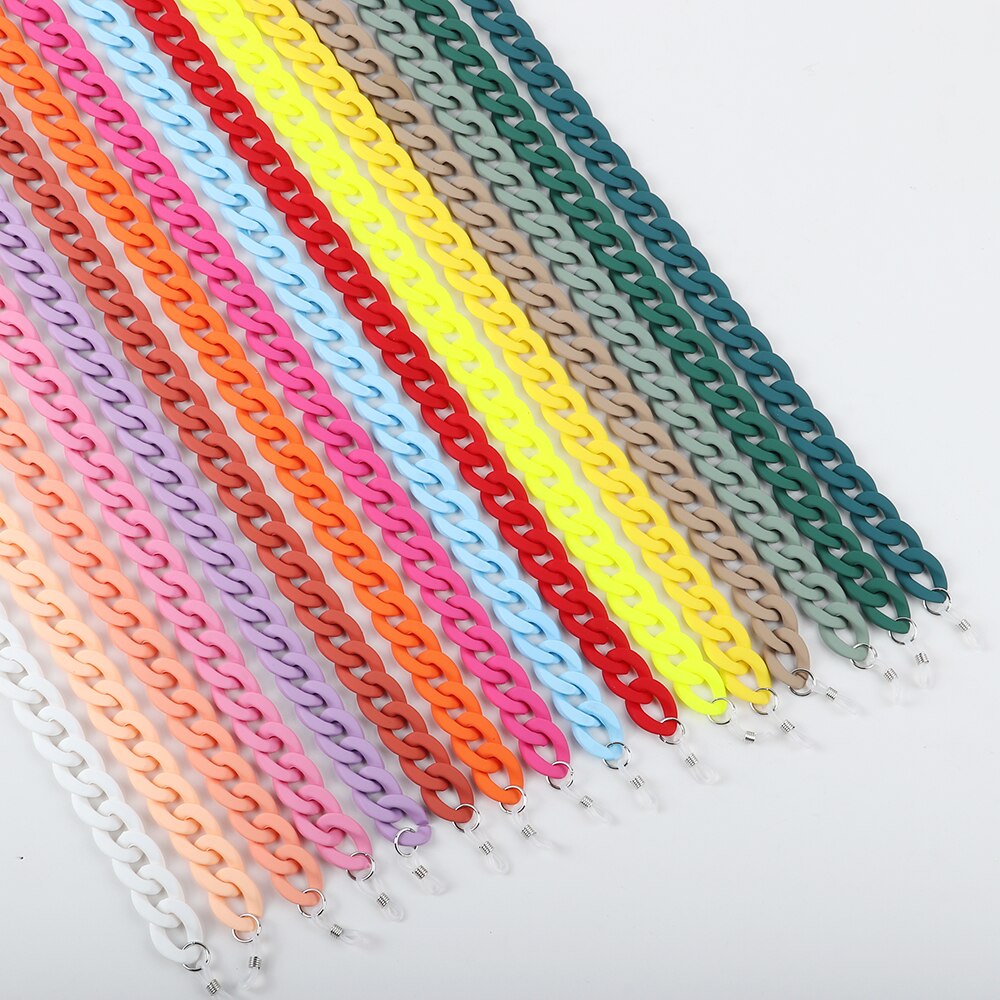 Matte Farbe Acryl Sonnenbrille Ketten Für Frauen Männer Lesebrille Ketten Brillen Kabel Halter Neck Kette Strap Lanyard