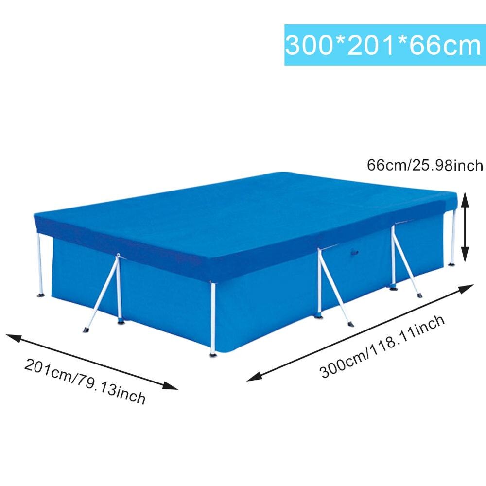300*201*66CM/221*150*43CM Abdeckung Tuch Matte Abdeckung rahmen pool Für garten Schwimmbad Abdeckung Regendicht Staub Abdeckung: 300X201X66cm
