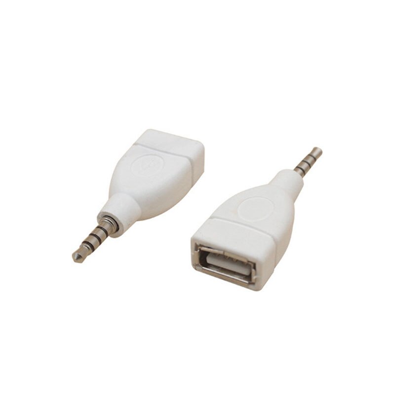 Universal 3.5mm AUX Jack Audio Plug To USB 2.0mm Converter USB Aux Cable Cord For Car MP3 Speaker U Disk USB Flash Drive Adapter