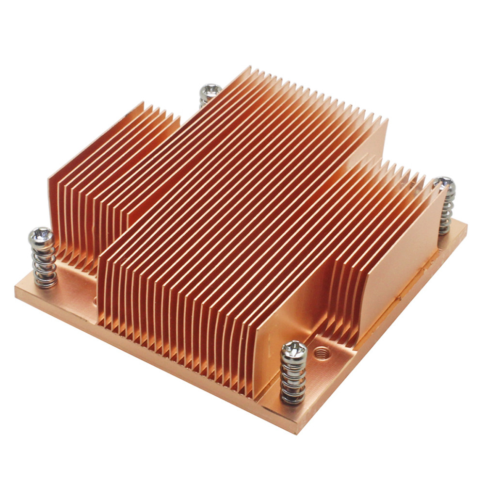 1U Server CPU-Kühler Kupfer-Kühlkörper für Intel Steckdose G PGA 988 989 Handy, Mobiltelefon Prozessor Serie passiv Kühlung