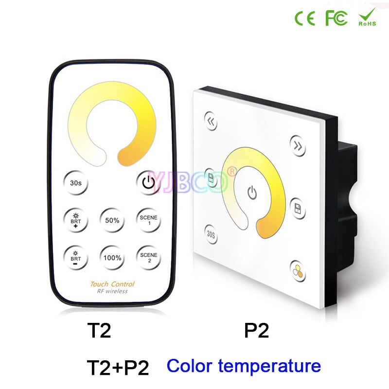 BC LED Helligkeit Dimmer RF kabellos fernbedienung dimmen/CCT/RGB/RGBW LED berühren Tafel Regler für LED streifen Licht lampe, DC12V-24V