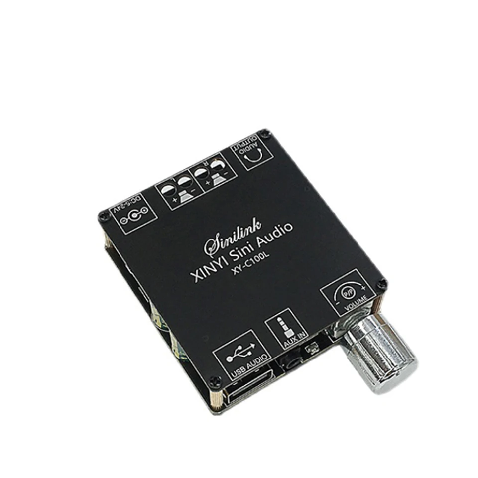 2*100W Bluetooth 5.0 Digital Power Amplifier Board AUX Speaker 2.0 CH Stereo Home Music Wireless Module Audio AMP