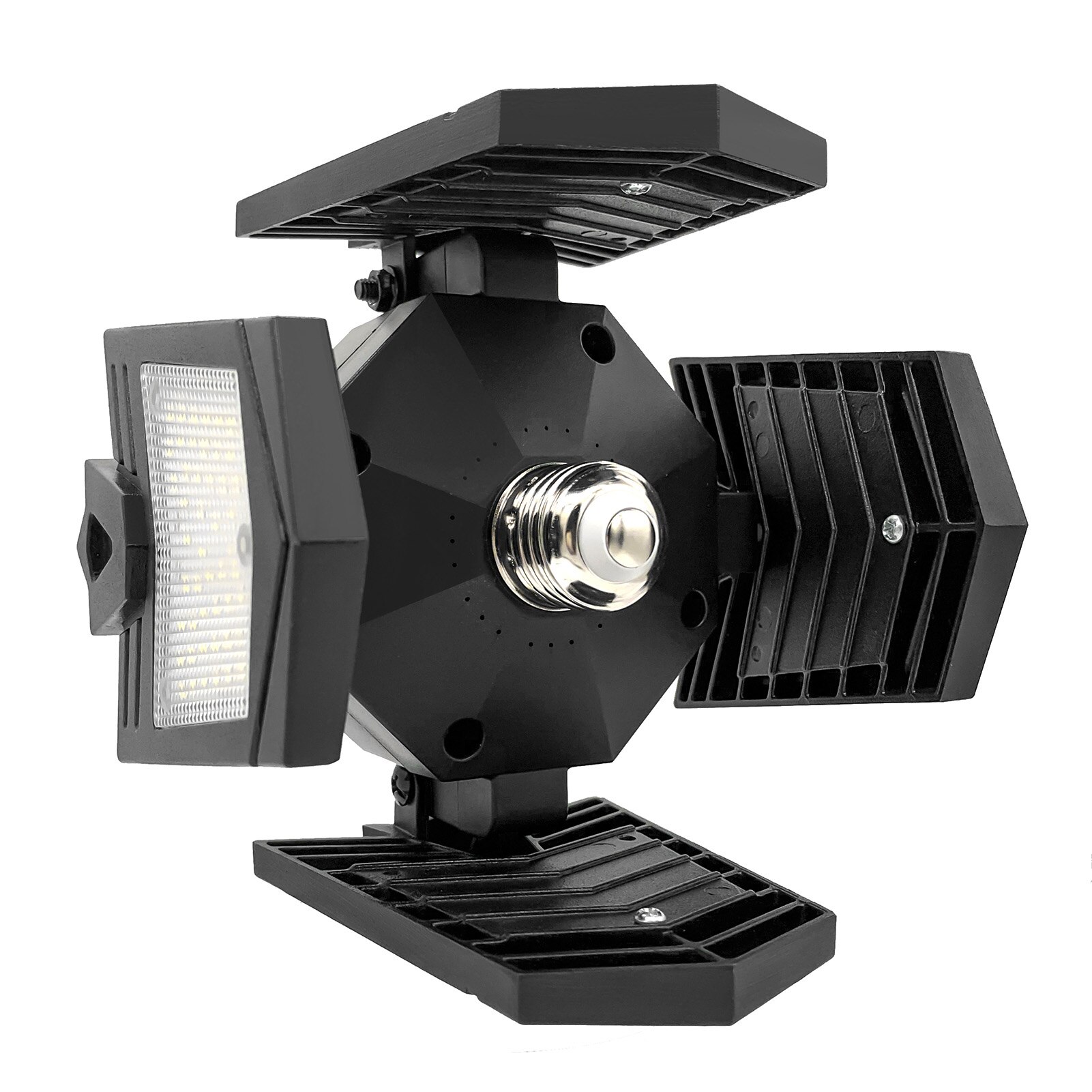 E26/E27 LED Garage Light Folding 85-265V 120W 12000LM Cool White For Workshops Warehouse Stadiums Parking Lot Exhibition Hall