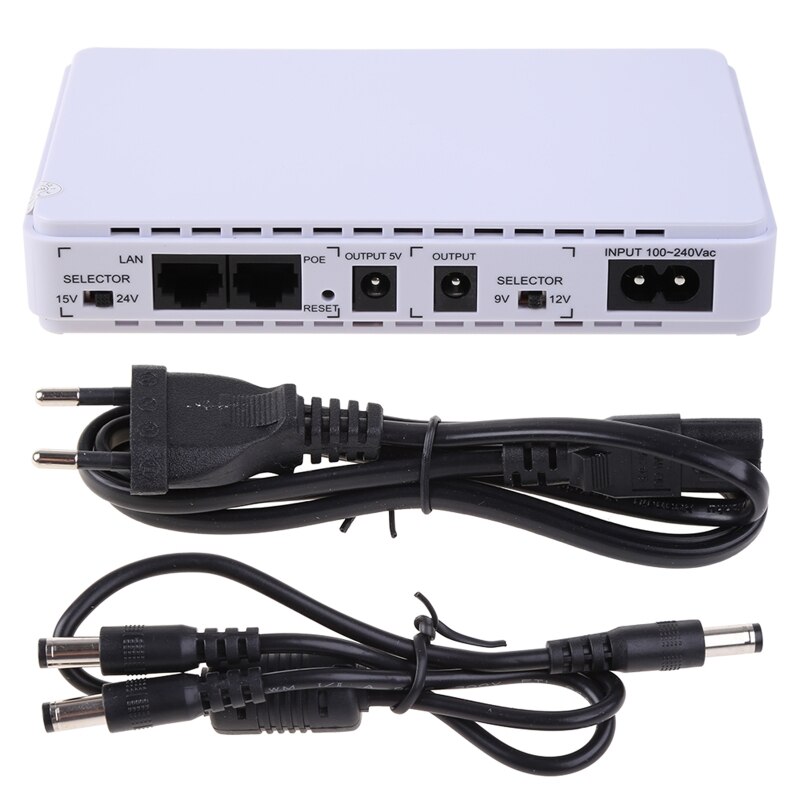 Mini Ups Batterij Backup Noodstroomvoorziening Voor Wifi Router Modem Security Camera Usb 5V Dc 9V/12V Poe 15V/24V