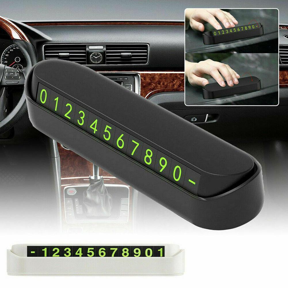 Car Temporary Parking Sign Parking Phone Number Flip Numbers Fluorescent Numbers Night Parking Auto Interior Accessories General