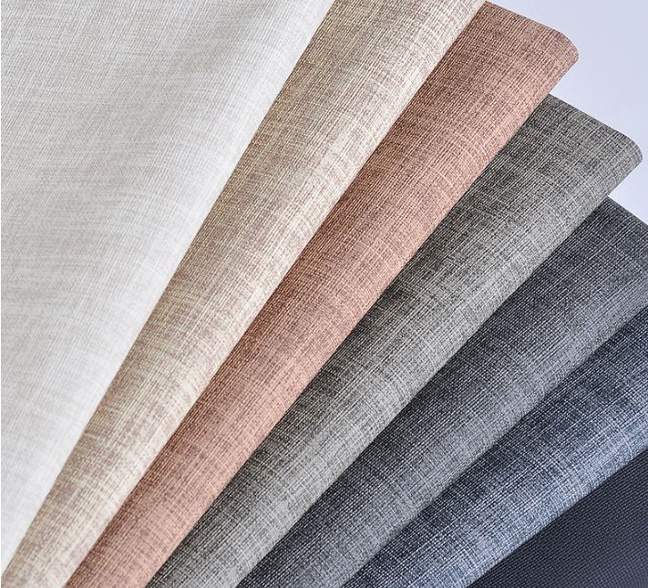 138*100cm linen Textured leather soft PU leather fabric PU artificial leather for sofa Background wall decorative 0.7mm thick