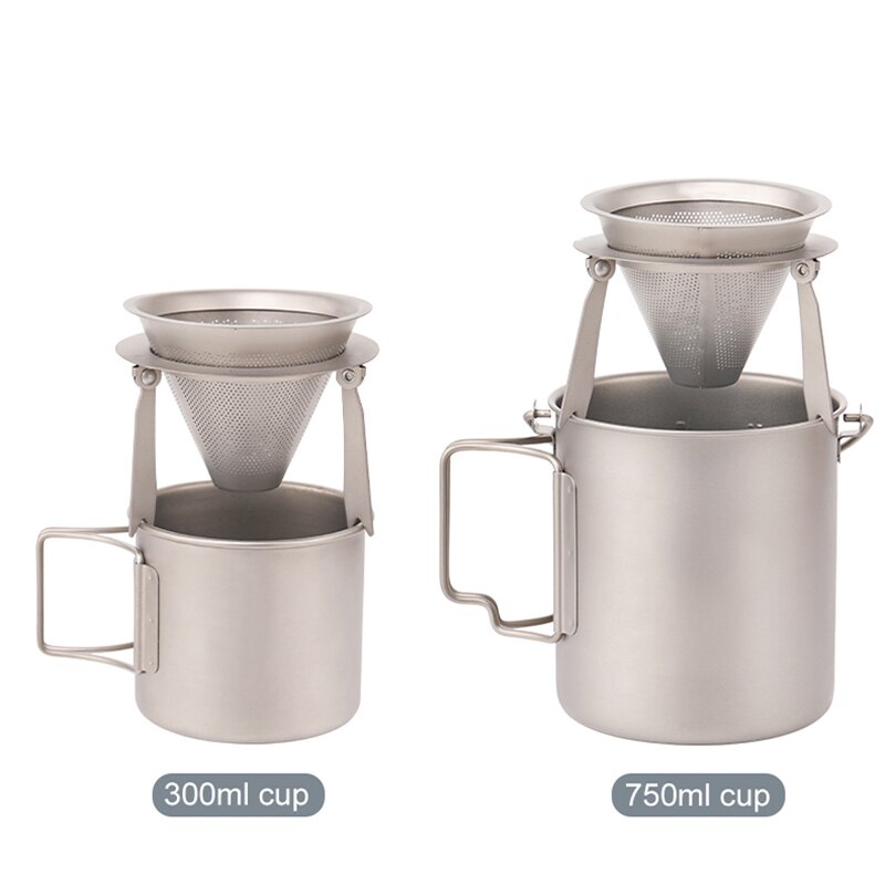 Ultraleicht Titan Kaffee Filter Camping Abnehmbare Reise Kaffee Filter Für draussen Rucksack Trinken Tee Filter Tassen Ta9010