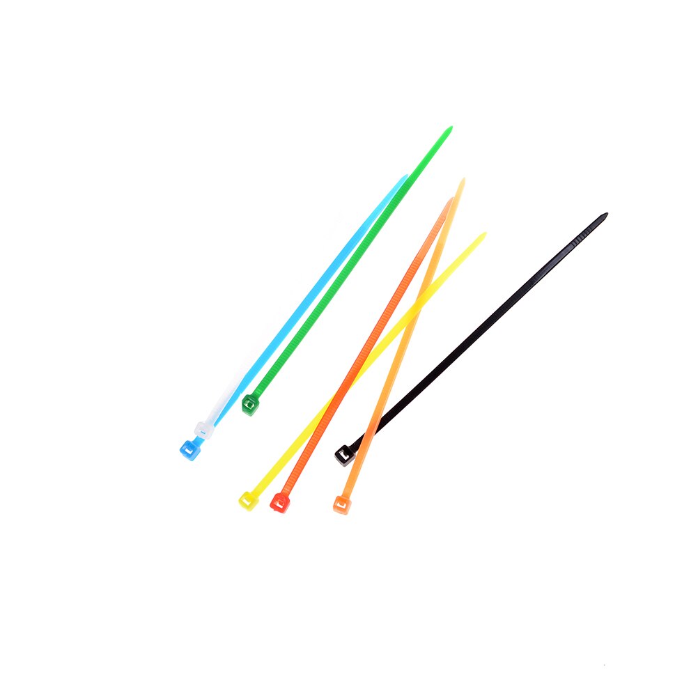 Zlinkj lot de 100 serre-câbles réseau en nylon et plastique 3 x 100mm , 7 couleurs