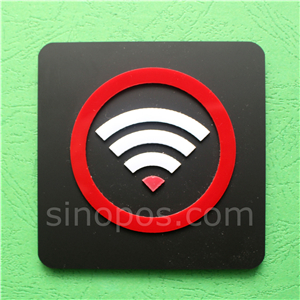 Adhesive No Entry Acrylic Sign, plastic non pedestrians permitted door signage wall window privacy stop caution warning sticker: wifi