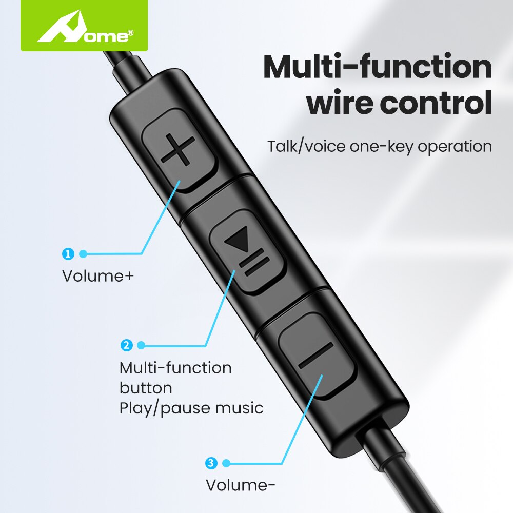 Auriculares intrauditivos con cable y conector de 3,5mm, cascos estéreo con cancelación de ruido y Control de volumen de auriculares para teléfono móvil