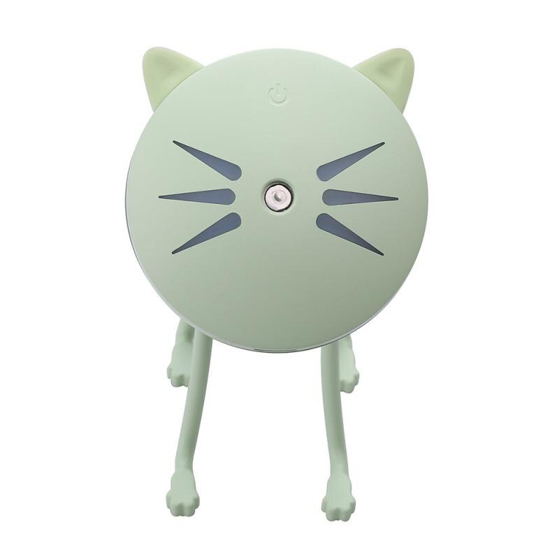 Cat Humidifier USB Mini Humidifier With Colorful Night Light Aromatherapy: green