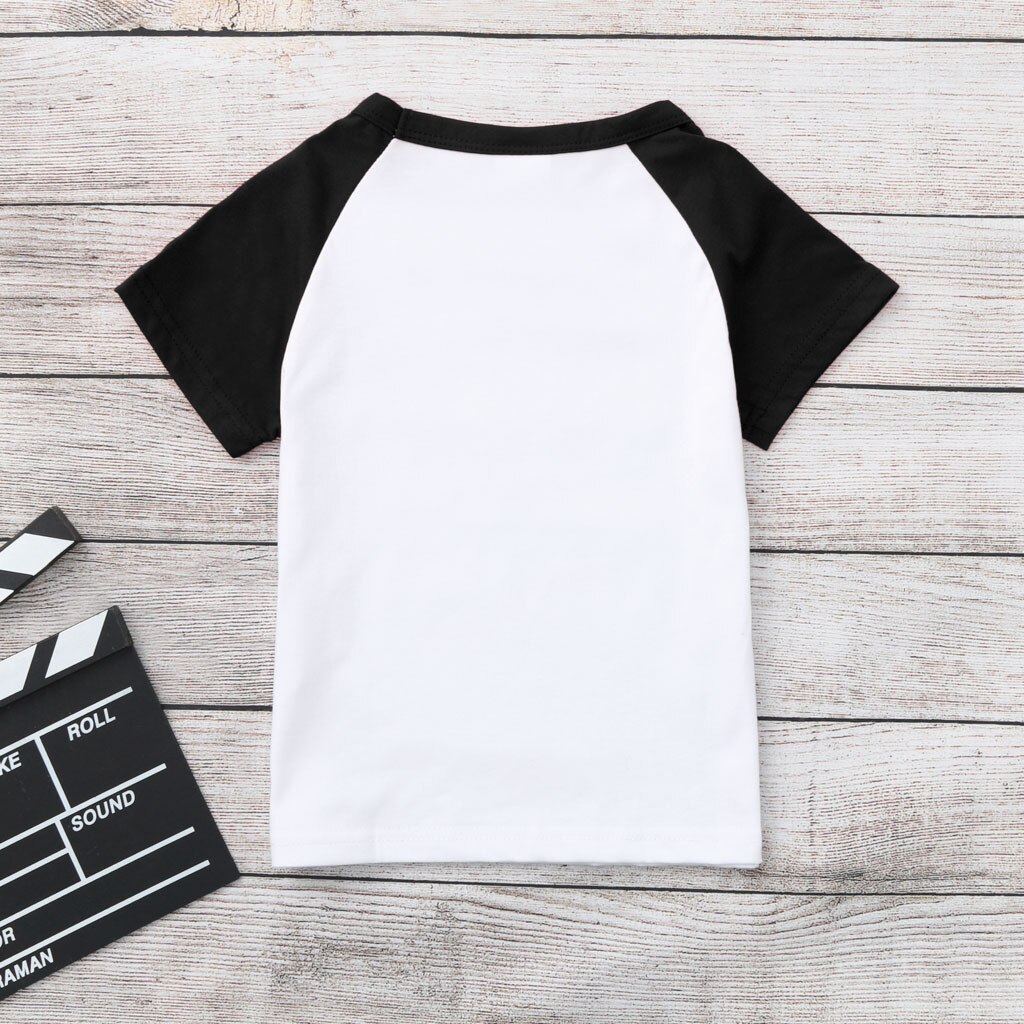 Kinderen jongens meisjes korte mouwen letter dinosaurus bedrukt t-shirt tops kleding maart 5