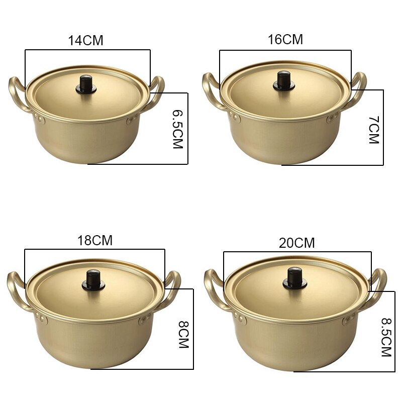 Fideos de Ramen pote de aluminio cocina utensilios de cocina rápida DIY olla cocina accesorios de utensilios para cocina casa cocina Durable