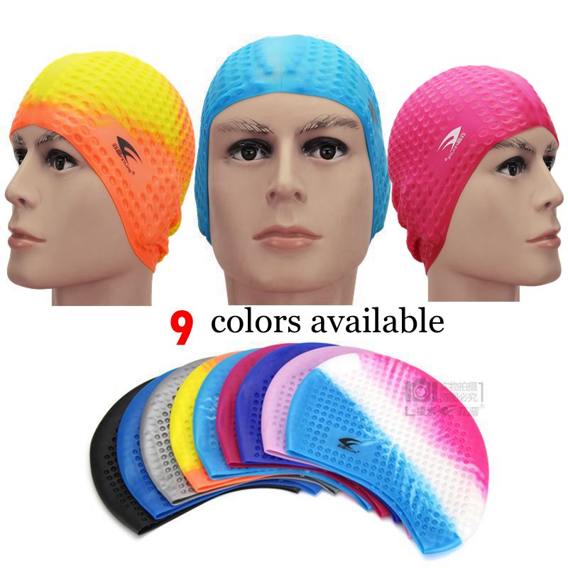 Badehætter til svømmehætte silikone beskytte øre langt hår sommer tilbehør til strandhoveddæksel bonnet de bain vandtæt