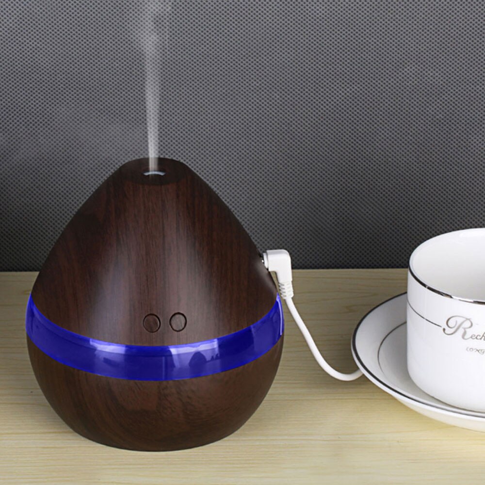 USB LED Humidifier Aromatherapy Wood Grain LED Lig... – Grandado