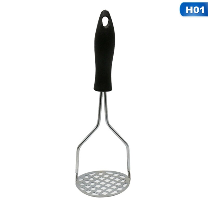 Potatisstöt i Rostfritt Stål - Bred Platta för Slät Mos - Frukt & Grönsakspress: 01