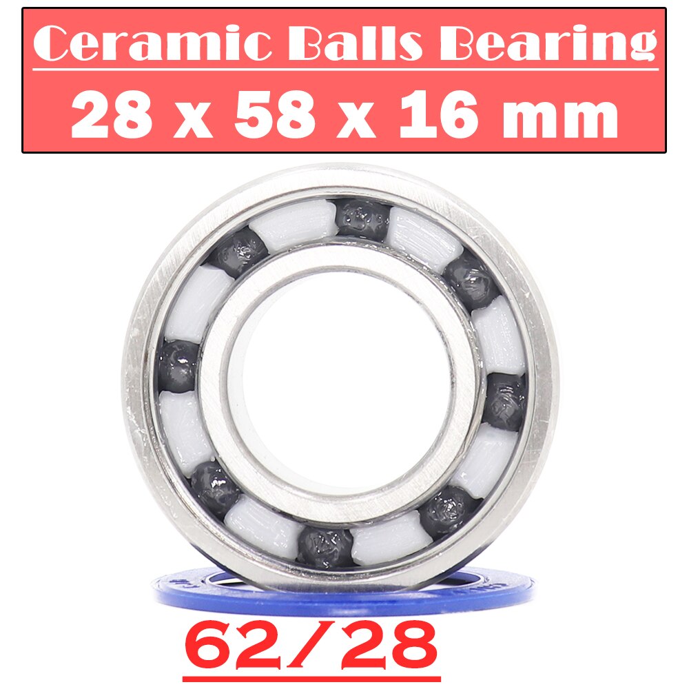 62/28 Hybrid Ceramic Bearing 28*58*16 mm ( 1 PC ) Race Bike Front Rear Wheel 62 28 2RS LUU Hybrids Si3N4 Ball Bearings 62/28RS