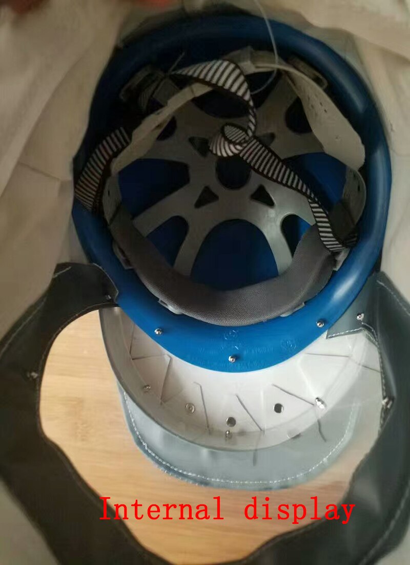 HH1083 Acid and alkali Face mask helmet Painting sandblasting profession Breathe Anti-smashing shawl safety hat