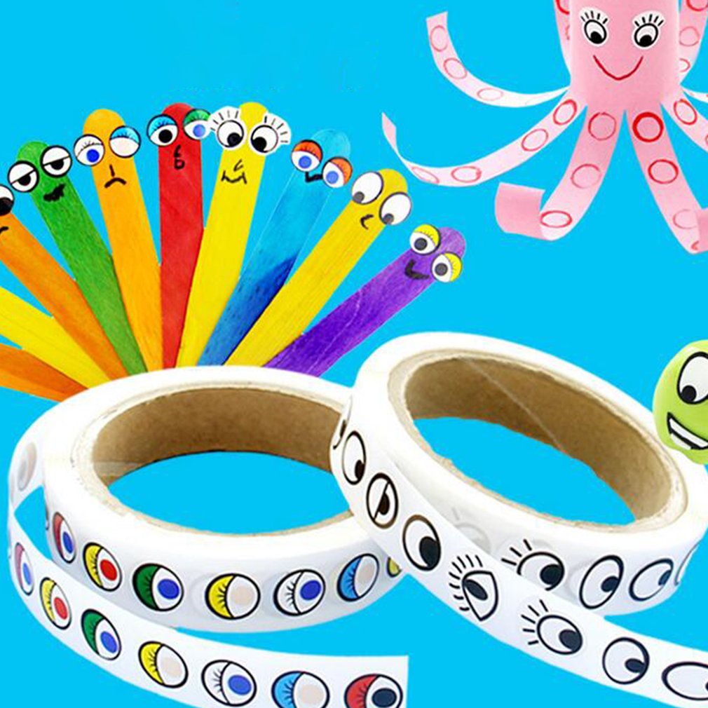 Adhesive Eye Stickers Kinderen Handgemaakte Diy Zwart En Wit Kleur Oogbol Stickers Activiteit Creatieve Oog Stickers