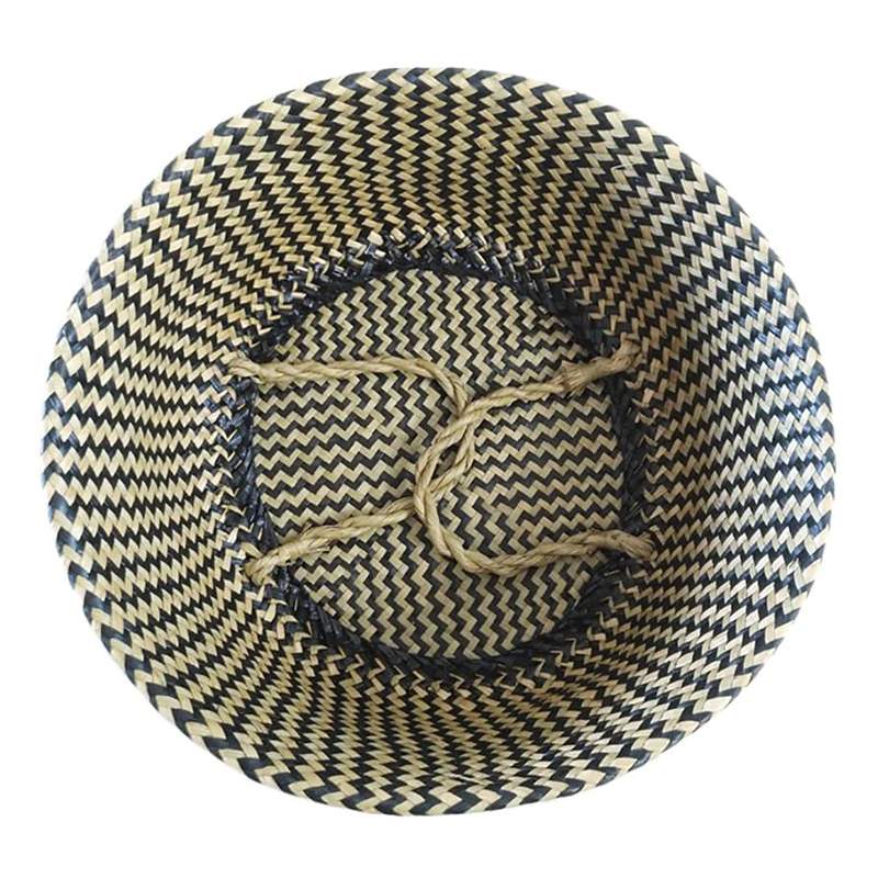 Foldable Seagrass Woven Storage Baskets Laundry Baskets Wicker Hanging Flower Pot Baskets Storage panier osier basket for toys