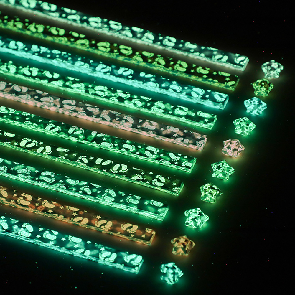 210 Vellen Lichtgevende Origami Sterren Papier 10 Kleuren Strips Lucky Star Decor Vouwen Papier Ambachtelijke Papier Diy Arts Crafting Supplies