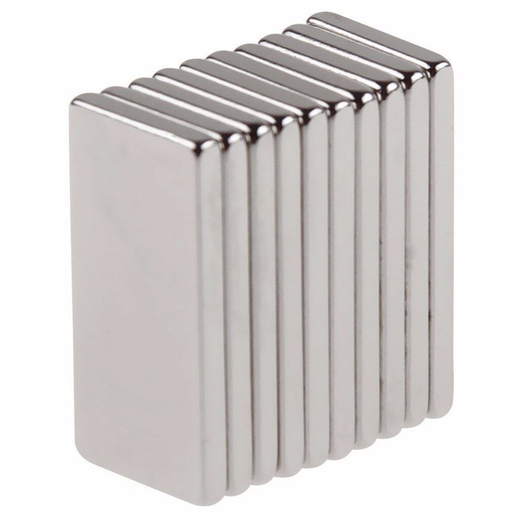 N52 20X10X2 Mm Neodymium Blokmagneet Zeldzame Aarde Magneten 10/20/30/60 stuks Voor Plakken Toelichting Op Koelkast Deuren Diy Projecten F1