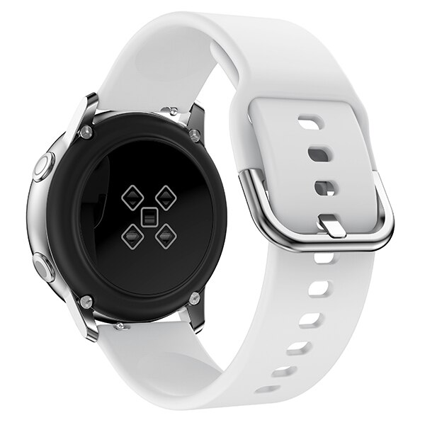 Urremme 20mm til samsung galaxy watch active 2 silikone sport armbånd urremme til samsung active 2 urremme 1:1: Hvid 1