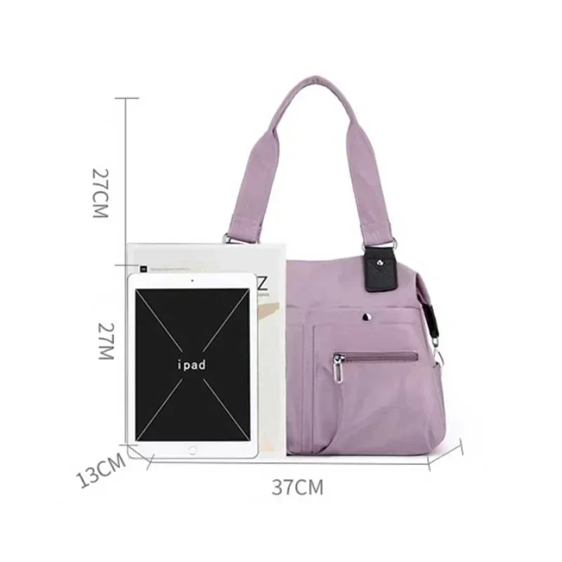 Tote taske håndtaske skuldertaske til kvinder nylon vandtæt stor kapacitet shopping crossbody taske dame messenger tasker håndtasker