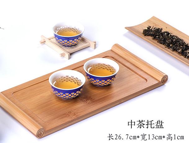 27*12.7*1cm simple eco friendly Bamboo tea tray wood crafts tea mat: 27x12.7x1cm