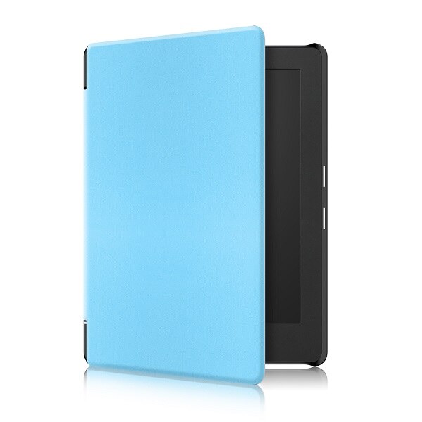 Smart etui til kobo aura  h2o edition 2, 6.8 tommer vandtæt ereader magnetisk cover, slim læder funda capa: Blå