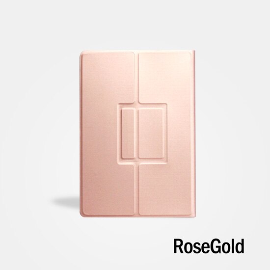 Ultradun draadloos bluetooth-toetsenbord met pu-leren hoes voor ipad 7th gen 10.2 ipad air 3/  ipad pro 10.5: Roségoud