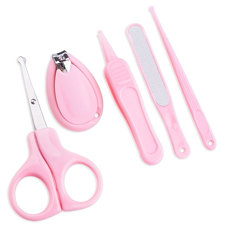 5 pçs/set Kits de Cuidados de Saúde Do Bebê Bebê Conjunto Cuidados Com as Unhas Conjunto de Beleza Do Prego Clippers Trimmer Tesoura Dedo Caixa De Armazenamento De Unha ferramentas de cuidados