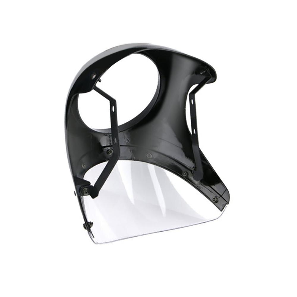 Universele 7 "Koplamp Kuip Retro Cafe Racer Stuur Screen Voorruit
