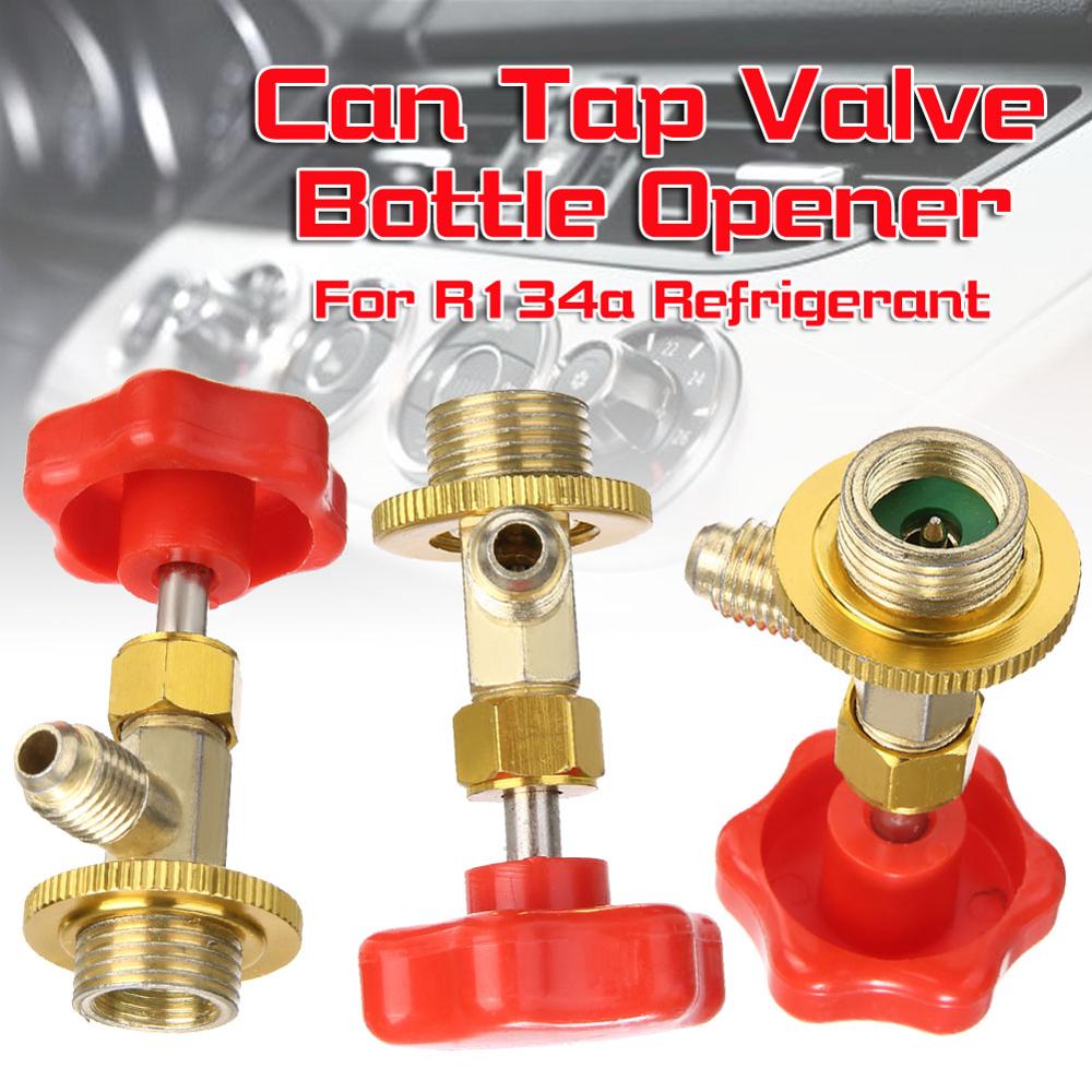 Til bil aircondition kølemiddel åben 1pc sae auto ac kan tappe ventil flaskeåbner  r134a m14 / 1/4 "lækagesikker switch
