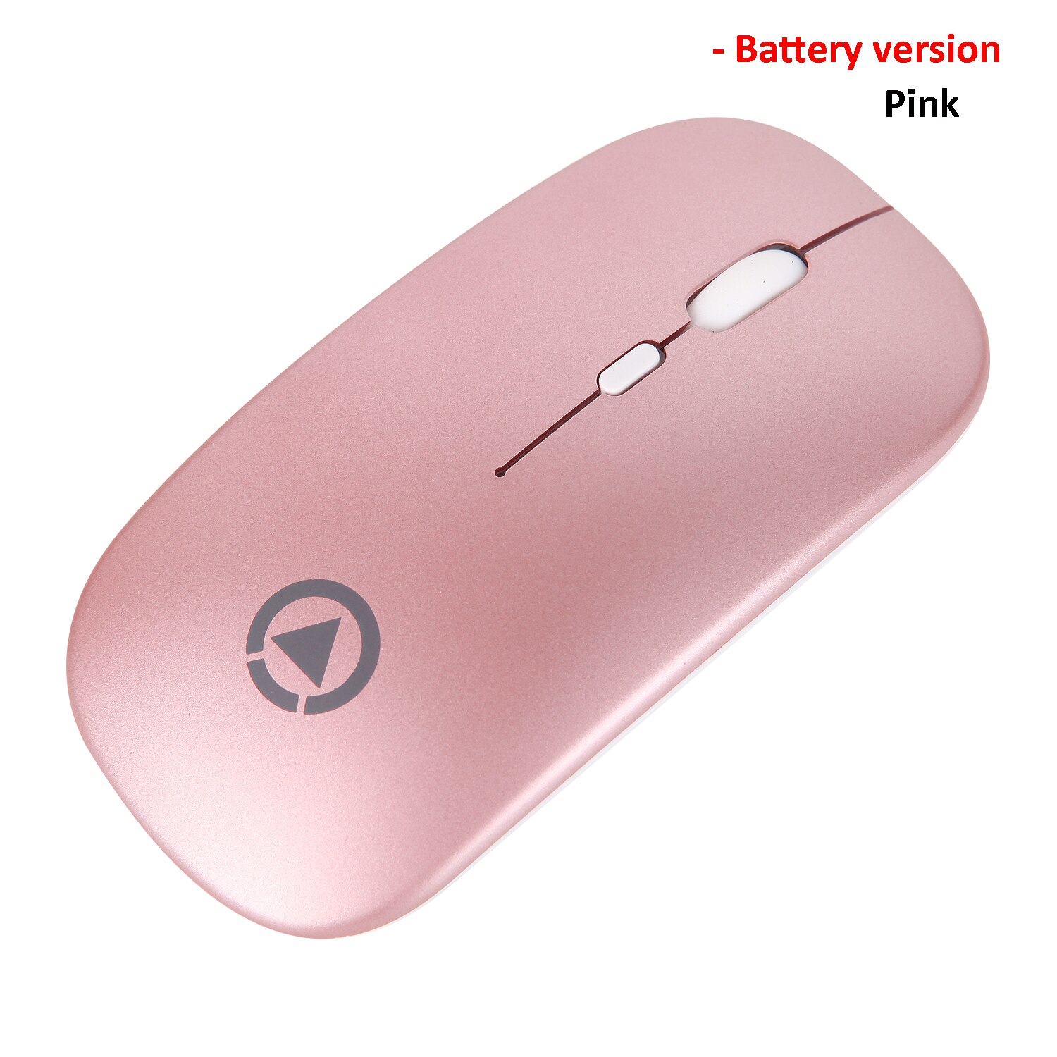Ultra-thin LED Light Rechargeable & Battery Mouse 2.4GHz Digital Wireless Mute USB Optical Ergonomic Game Mouse Laptop Computer: Style B - Pink