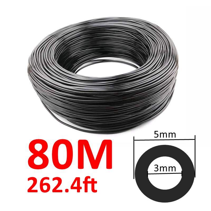 Mangueira de rega de jardim, 10m ~ 100m, 1/8 tamanhos, 3/5mm, pvc, micro tubo de irrigação por gotejamento, plantas, flores, mangueira de aspersão: Verde