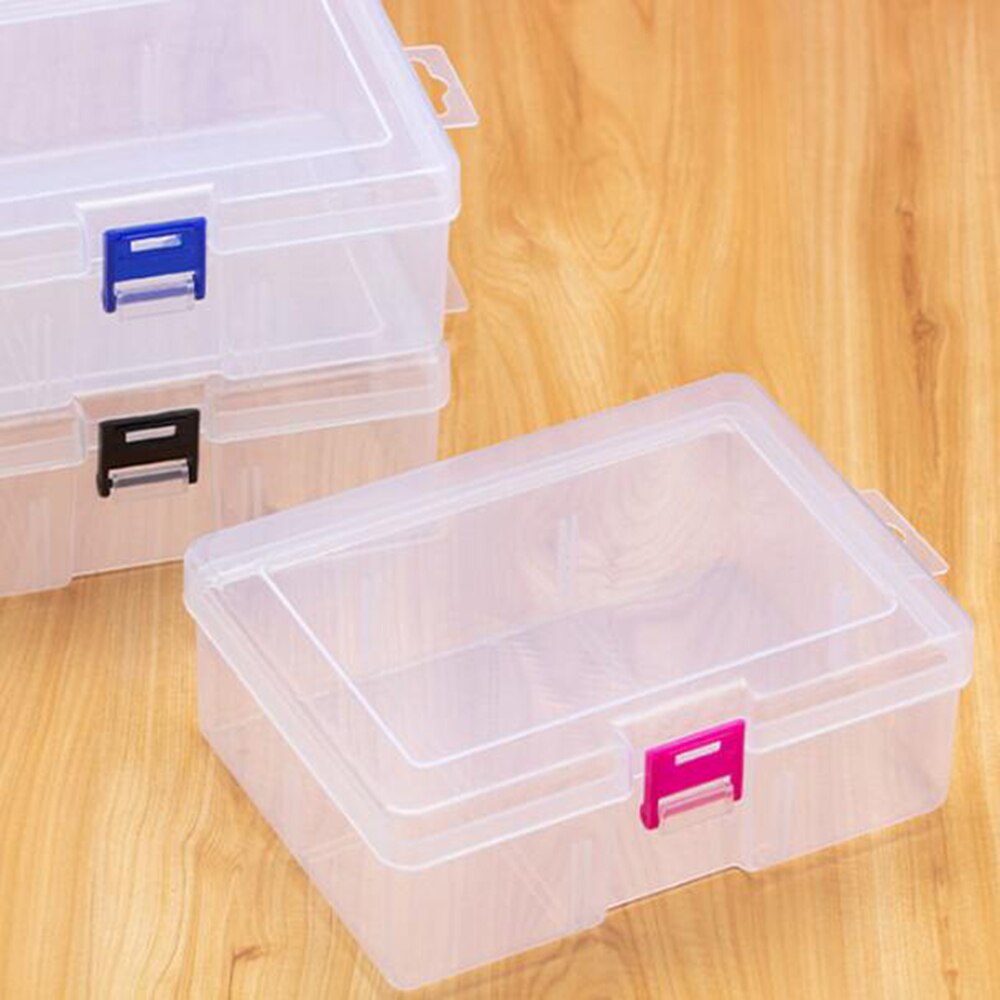 Multipurpose Empty Utility Box Plastic Polypropylene Pencil Box With Lid Snap Closure Transparent Storage Pencils Pens Organizer