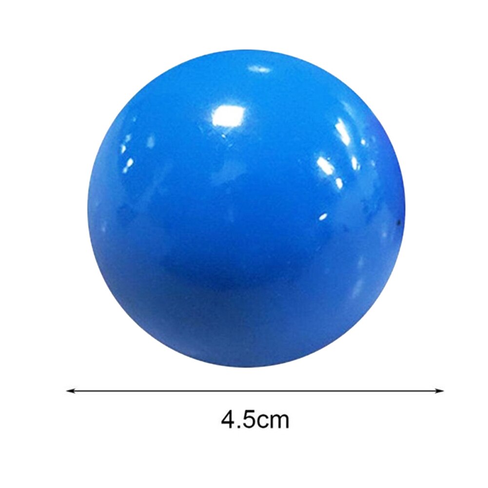 Mini Fluorescent Solid Color Wall Suction Sticky Ball Pressure Reduction Toy Kids Educational Toys for Children